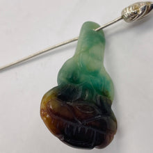 Load image into Gallery viewer, Jade Meditating Buddha Seated Charm| 30x20x2mm | Green, Red | 1 Pendant Bead |