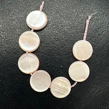 Load image into Gallery viewer, 8 Pink Mother of Pearl Coin Beads 8mm Genuine Shell Jewelry Making Philippines