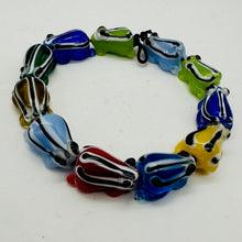 Load image into Gallery viewer, Frog Lampwork Jumping Froggie Beads| Multi-Color | 17mm Long | 11 Beads |