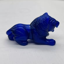 Load image into Gallery viewer, Crouching Lion Opalized Glass Lion | 1 Figurine | | 50x28x17mm | Blue