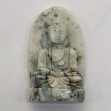 Load image into Gallery viewer, Harmony Stone Jade Buddha Pendant Bead | 1 Pendant Bead| | 50x30mm | White Green