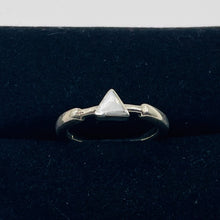 Load image into Gallery viewer, Mother of Pearl Sterling Silver Triangle Ring | Size 7 | Silver | 1 Ring |