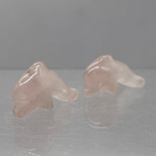 Load image into Gallery viewer, Pink Rose Quartz Dolphin Figurine Worry Stone | 22x12x7.5mm | Pink