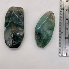 Load image into Gallery viewer, Ocean Jasper Old Stock Long Oval Beads| 45x22x6 to38x20x7mm| Blue, Gray| 2 Beads