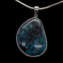Load image into Gallery viewer, Chrysocolla Sterling Silver Oval Pendant| 2 1/4" Long | Blue, Green | 1 Pendant|