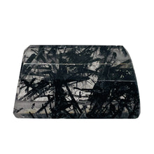 Load image into Gallery viewer, Tourmalinated Quartz Trapezoid Bead - Double Drilled| 24x14x8mm| Clear, Black| 1