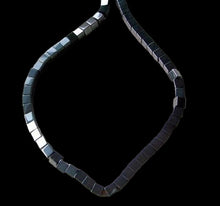 Load image into Gallery viewer, Hematite Cube Beads 4mm 16" Strand, 100 Metallic Silver Beads for Jewelry Making