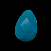 Load image into Gallery viewer, 1 Faceted Turquoise Pear Briolette Bead | 18x12x5.5mm | Blue | 7410
