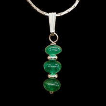 Load image into Gallery viewer, Emerald AAA Gemstone Pendant with Sterling Silver Findings| 3/4" Long |