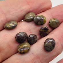 Load image into Gallery viewer, Rare Chocolate Jasper Oval Coin Bead Strand 109157