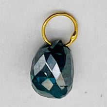 Load image into Gallery viewer, Diamond .35ct Briolette 14K Pendant | 4x3x3mm | Blue | 1 Pendant Bead |