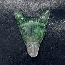 Load image into Gallery viewer, Fluorite Carving Wolf Head Pendant Bead | 40x30x10mm | Green | 1 Bead |