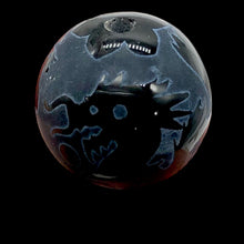Load image into Gallery viewer, 1 Etched Dragon Phoenix Sardonyx 20mm Bead 10277 | 20mm | Black and White