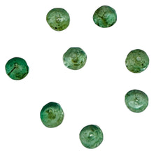 Load image into Gallery viewer, Brazilian Emerald Faceted Rondelle Beads 1.25 Ct Green 3mm 8 Pieces