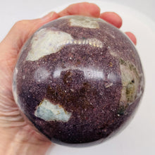 Load image into Gallery viewer, Huge Garnet Crystal 1525g Sphere | 4 1.4" | Red White | 1 Collector's Item |