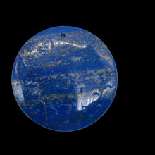 Load image into Gallery viewer, Lapis Lazuli Striped Round Pendant Bead | 50x5mm | Gold Silver | 1 Bead |