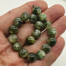 Load image into Gallery viewer, Mossy Aquamarine Round Bead Strand | 10mm | Green, Clear | 37 Beads |