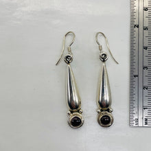 Load image into Gallery viewer, Unique Sophistication Garnet Sterling Silver Earrings | 1 3/4" Long | 1 Pair |