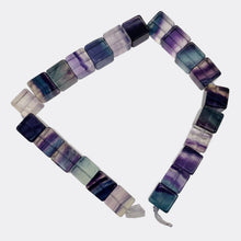 Load image into Gallery viewer, Natural Fluorite Parcel | 5mm | Cube | Purple Blue Green | 8 Beads |