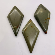 Load image into Gallery viewer, Owyhee Jasper Kite Briolette Pendant Beads | 43x23x4mm | Gray | 3 Beads |