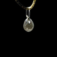 Load image into Gallery viewer, Champagne Diamond Faceted .67ct Briolette Pendant | 5x4mm| White tint| 1 Pendant