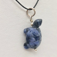 Load image into Gallery viewer, Charming! Sodalite Turtle & Silver Pendant