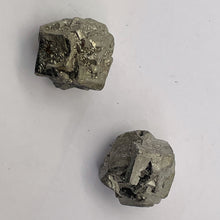 Load image into Gallery viewer, Pyrite Crystal Nugget Beads | 15x13 to 16x14mm | Silver Gold | 2 Beads |
