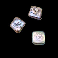 Load image into Gallery viewer, 3 Platinum Diamond Fresh Water Coin Pearls 3912