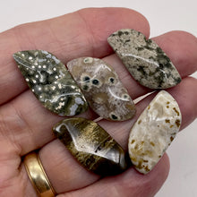 Load image into Gallery viewer, Ocean Jasper Wavy Pendant Beads - Assorted Colors 31x16x5mm 6857E
