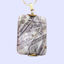 Load image into Gallery viewer, Purple Flower Sodalite Faceted 14K Gold Filled Pendant } 1 3/4" Long| 1 Pendant|