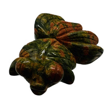 Load image into Gallery viewer, Fantail Goldfish Stone Carving | 1 Figurine | | 1 5/8 x 1 1/8" | Pink, Green