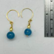 Load image into Gallery viewer, Aquamarine 14K Gold Filled Dangle Earrings | 1" Long | Blue | 1 Pair |