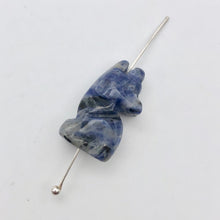 Load image into Gallery viewer, New Moon Sodalite Wolf / Coyote Animal Figurine | 21x11x8mm | Blue white
