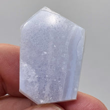Load image into Gallery viewer, Chalcedony Druzy 48ct Designer Cut Pendant Bead| 36x28x7mm|Blue | 1 Pendant Bead