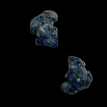 Load image into Gallery viewer, Ribbit 2 Realistic Carved Sodalite Frog Beads | 20x18x9.5mm | Blue white