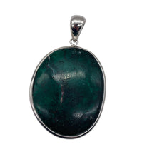 Load image into Gallery viewer, Chrysocolla Sterling Silver Oval Pendant | 2" Long | Blue, Green | 1 Pendant |
