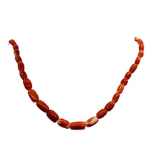 Load image into Gallery viewer, Coral Oval Graduated Beads Strand | 16" Long | 8x4 to 6x3mm | Red | 1 Strand |
