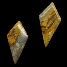 Load image into Gallery viewer, Owyhee Jasper Kite Briolette Beads | 43x23x4mm | Brown Gray | 2 Pendant Beads |