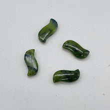 Load image into Gallery viewer, 4 Beads of Nephrite Jade 20x10x5mm Beads 9347