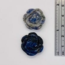 Load image into Gallery viewer, Bloomin' 2 Carved Flower Sodalite Rose Beads 9290SD