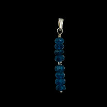 Load image into Gallery viewer, Dazzle Blue Apatite Moon Goddess 14K Gold Filled Pendant | 1" Long |
