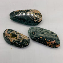 Load image into Gallery viewer, Ocean Jasper Old Stock Long Oval Beads| 45x22x6 to38x20x7mm| Pink, Gray| 3 Beads