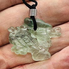 Load image into Gallery viewer, Fluorite Stone Winged Dragon Pendant | 1' Long | Green | 1 Pendant |