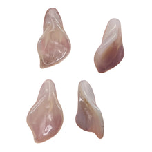Load image into Gallery viewer, Chalcedony Calla Lily Flower Beads | 22x11x2.5mm - 27x11x2mm | White | 4 Beads |