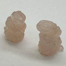 Load image into Gallery viewer, Carved Rose Quartz Snake Animal Beads | 20x11x7mm | Pink