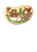 Load image into Gallery viewer, Enchanting Hand Carved Mermaid Centerpiece Bead 9142