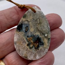Load image into Gallery viewer, Druzy Ocean Jasper Pendant Teardrop | 50x34x9mm | Crystal Green | 1 Bead