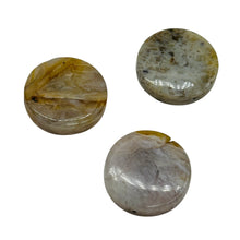 Load image into Gallery viewer, 3 Beads of Window Pane Agate 20mm Coin 9200