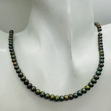 Load image into Gallery viewer, Blue Purple Peacock Freshwater Pearl Beads 5mm Round 90 Pearls Jewelry Making