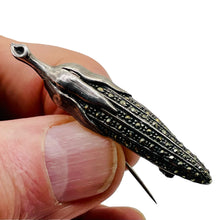 Load image into Gallery viewer, Ear of Corn Marcasite Sterling Silver Pin | 2" Long | Silver | 1 Sweater Pin